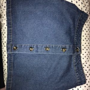 Button down jean skirt